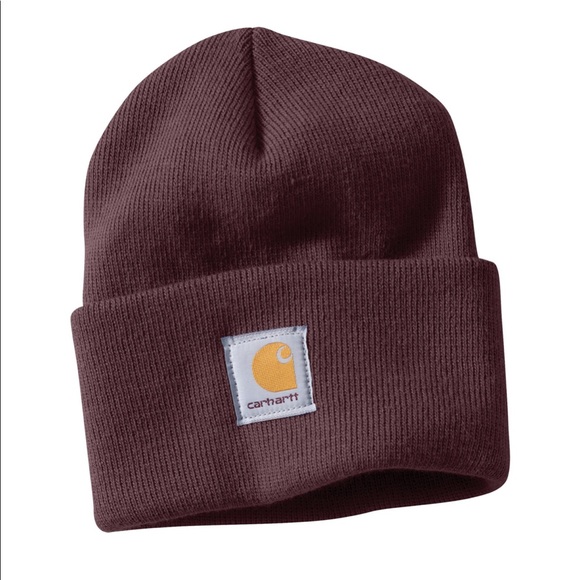 🆕🌟 Carhartt Acrylic Beanie- Plum purple -NTW🌟 - Picture 2 of 3